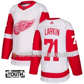 Adidas Maillot de Hockey Detroit Red Wings Dylan Larkin 71 2017-2018 Blanc Authentic - Enfant